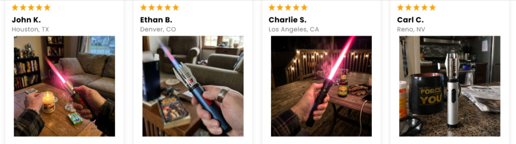 Vueeze Lighter Saber Torch Customer Reviews