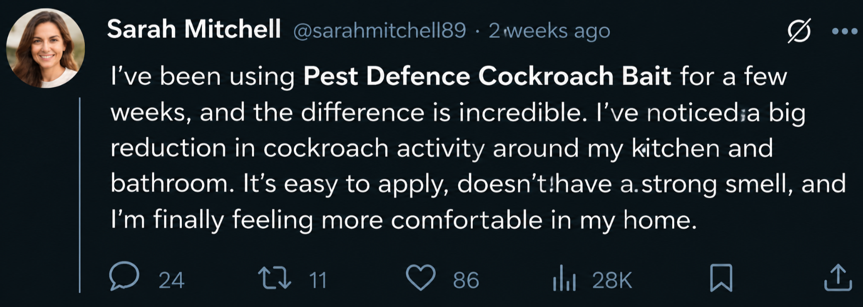 Pest Defence Cockroach Bait Customer Reviews