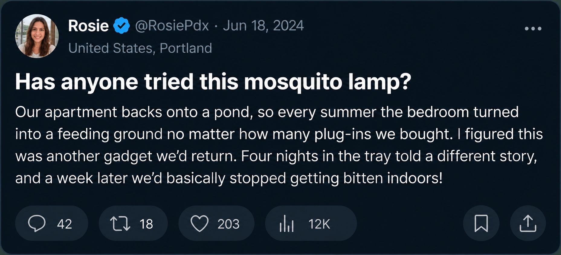ZapiTrap Mosquito Lamp Reviews - review 2