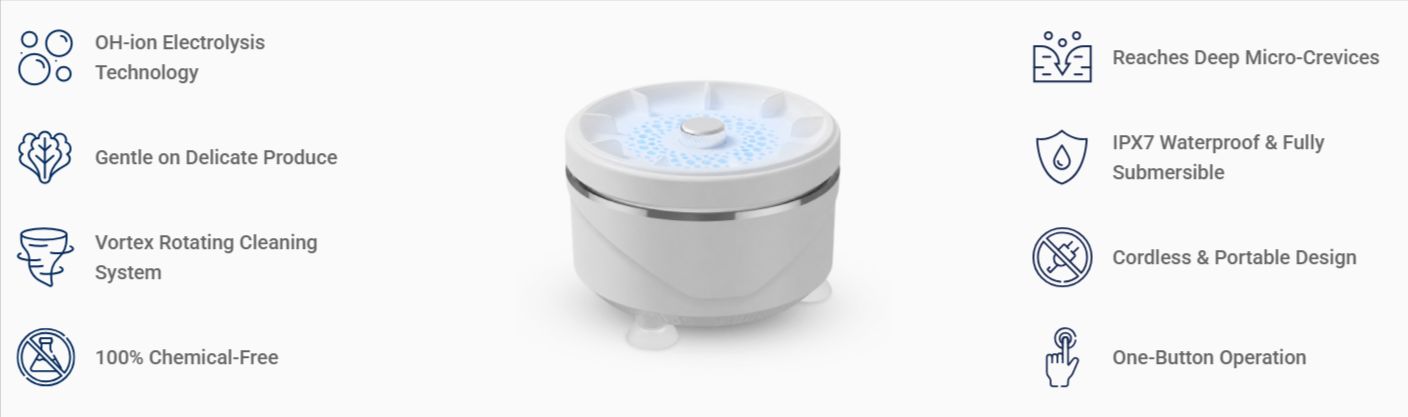 purieasy food cleaner - features